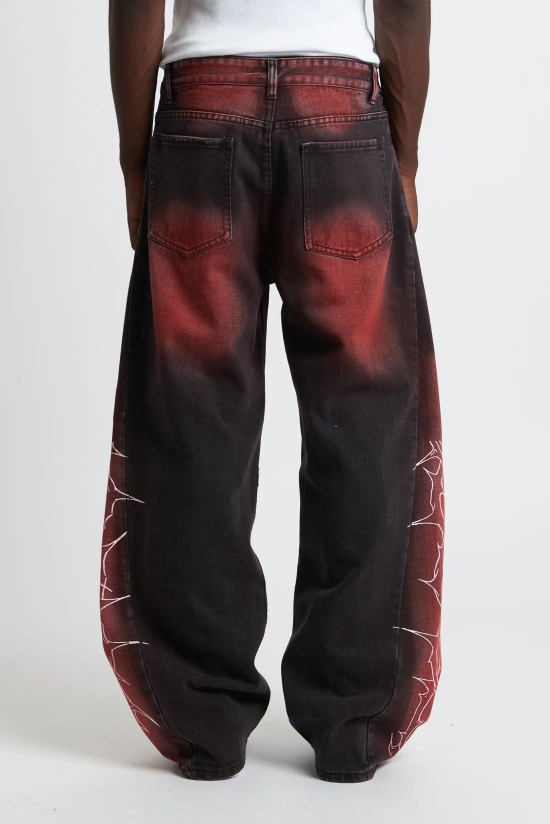 Denim Baggy Barbed Wire Black/Red
