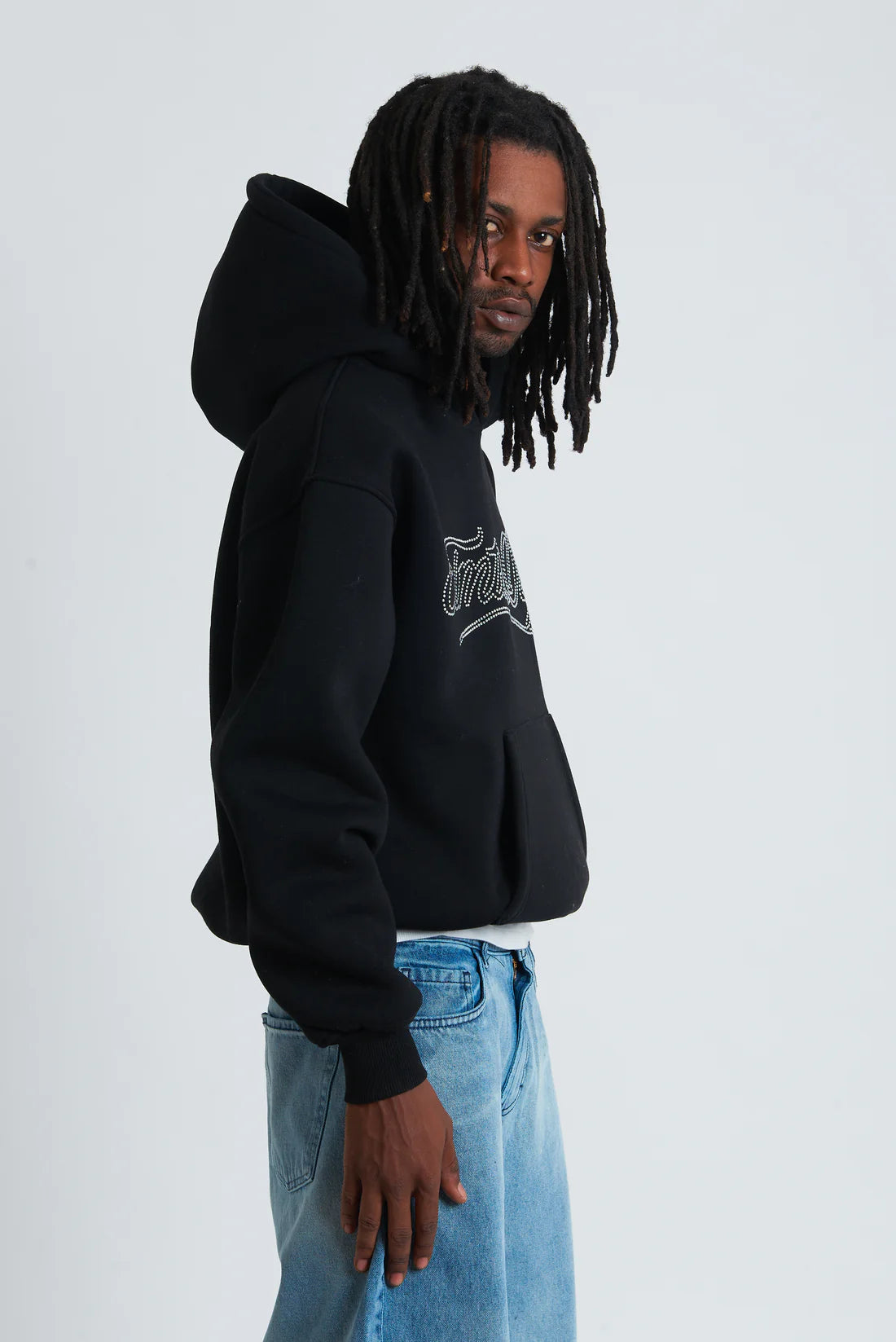 Hoodie Dept Strass Black