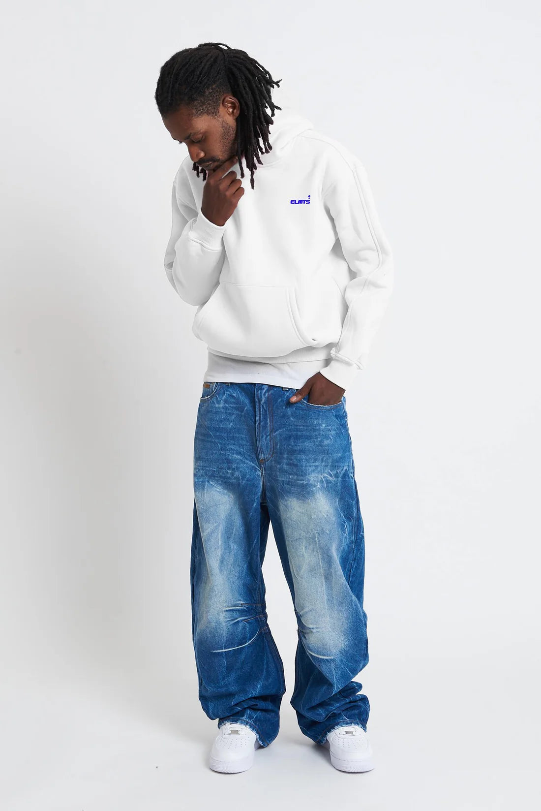 Hoodie Killer White & Blue