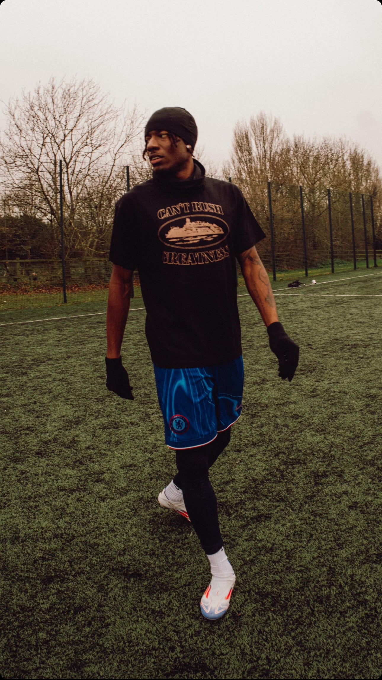 Corteiz x Central Cee Can't Rush Greatness Tee Black