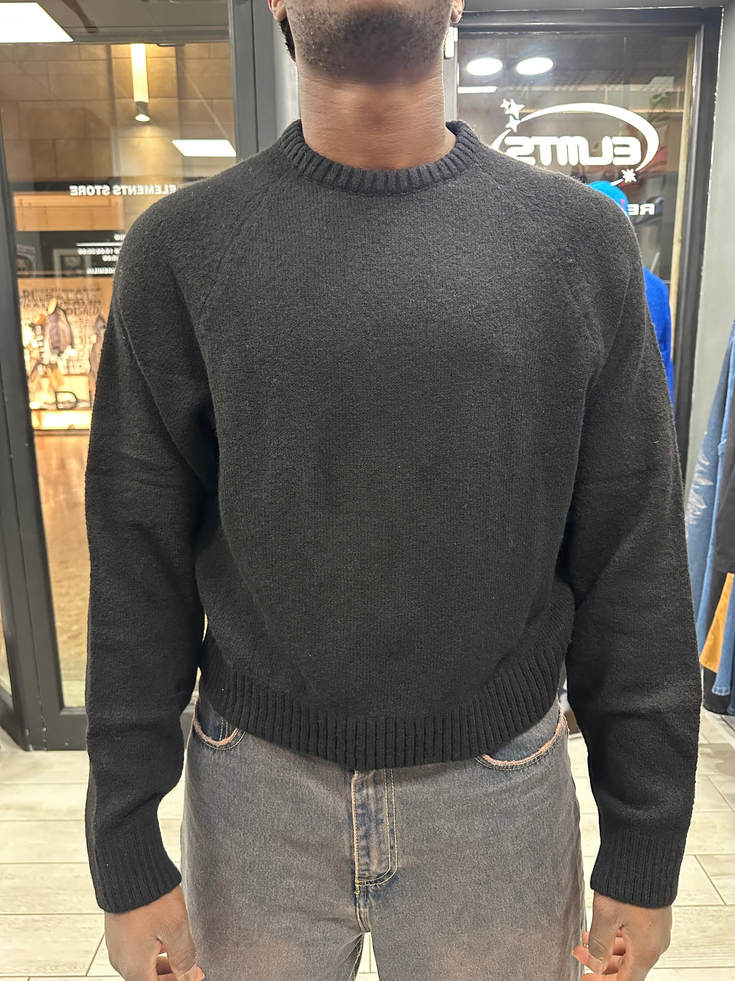 Sweater Crop Black