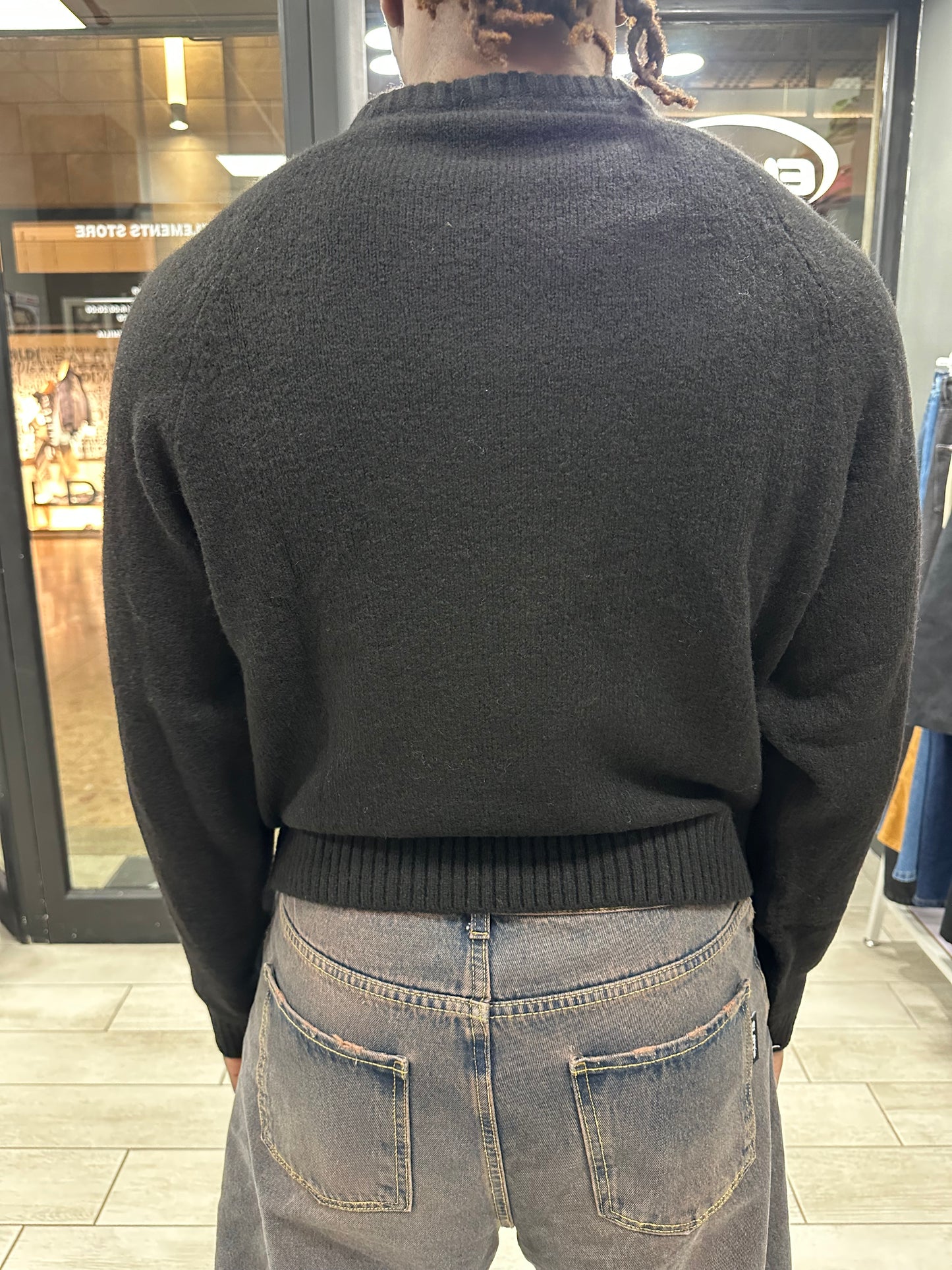 Sweater Crop Black
