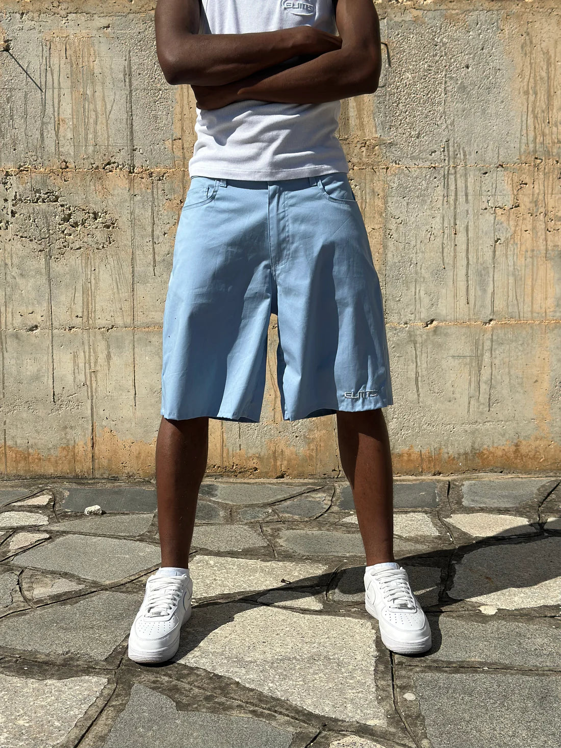 Jorts Cotton Embroidered Sky