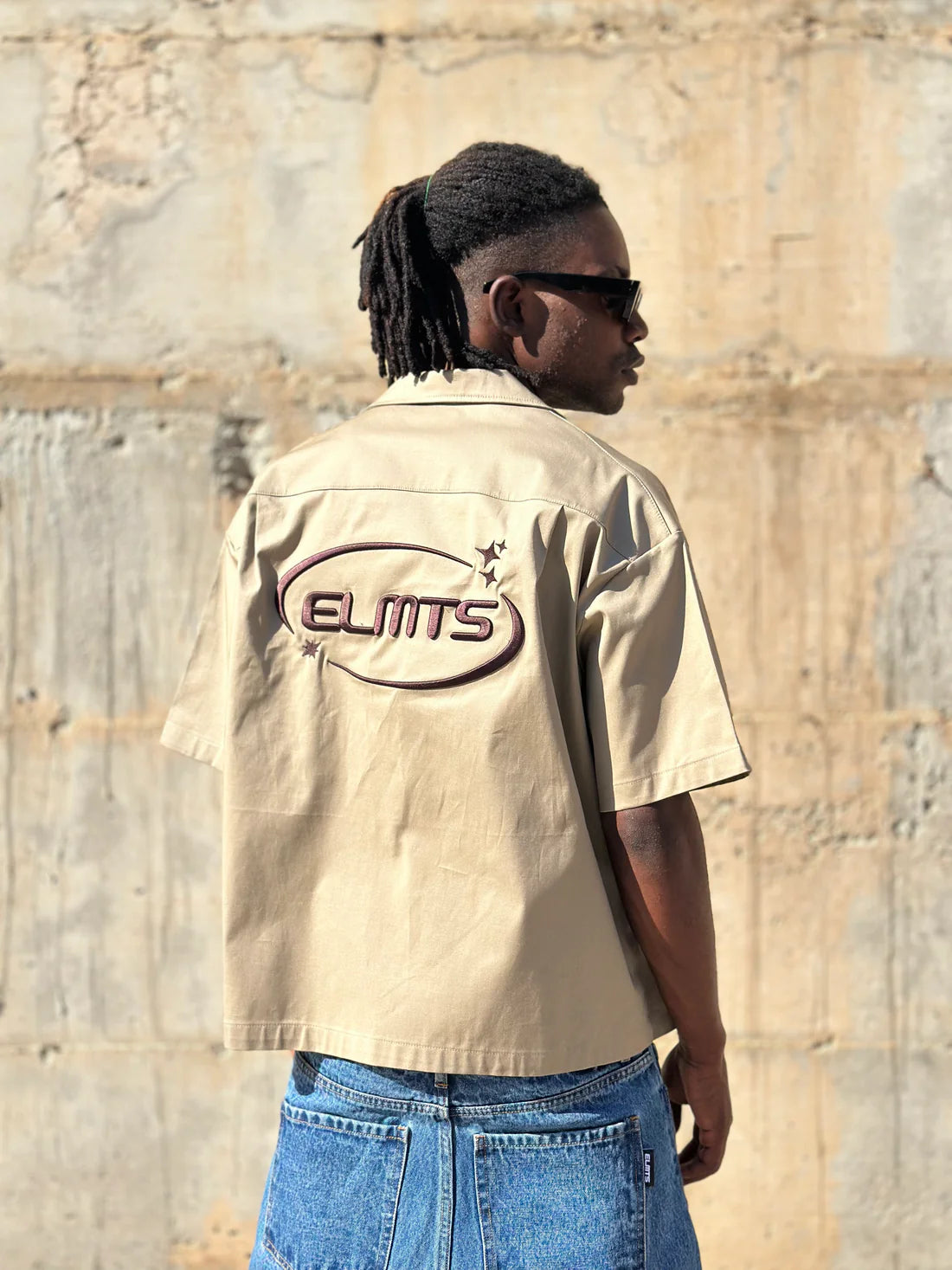Jacket embroidered Sand