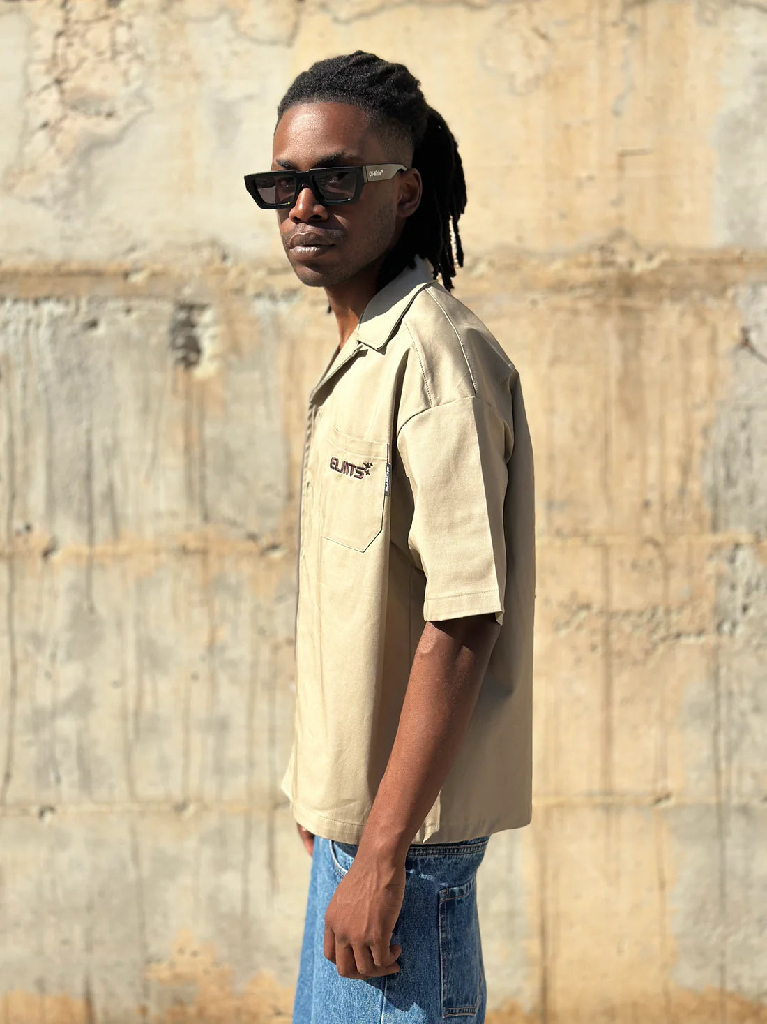 Jacket embroidered Sand