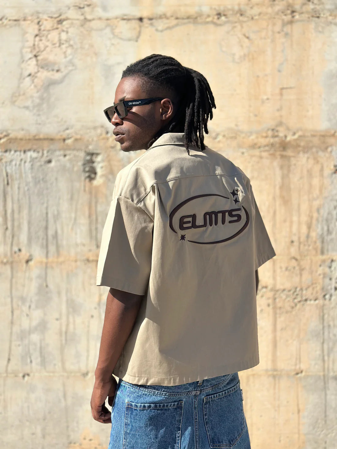 Jacket embroidered Sand