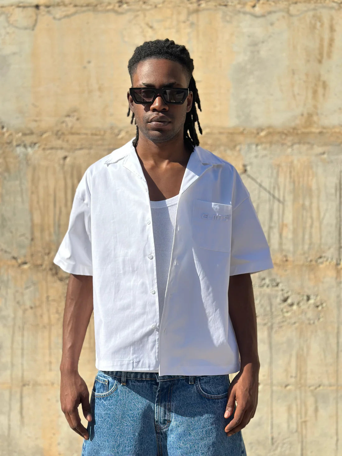 Jacket embroidered White