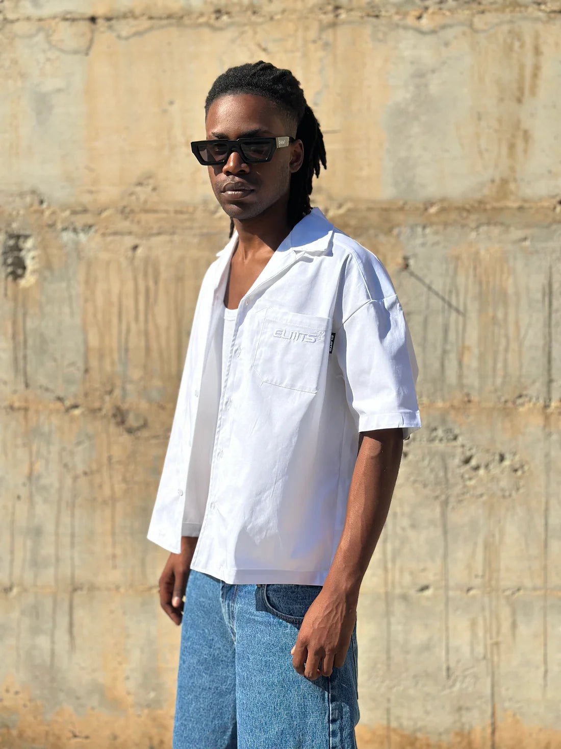 Jacket embroidered White