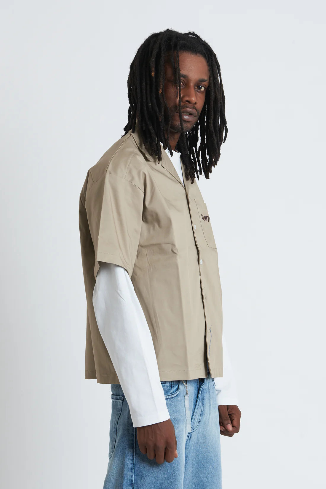 Jacket embroidered Sand