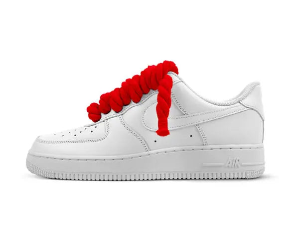 Nike Air Force 1 Rope Laces Custom Red