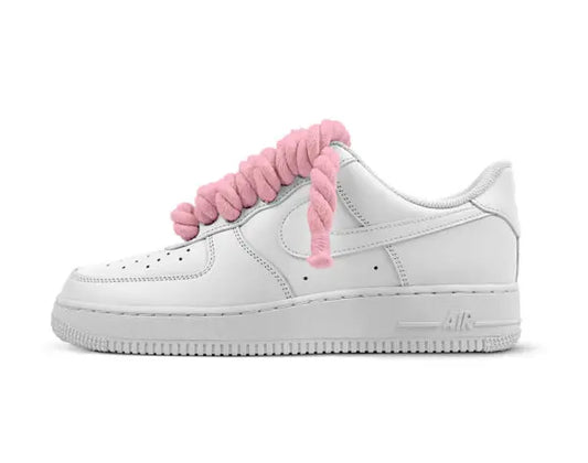 Nike Air Force 1 Rope Laces Custom Rose
