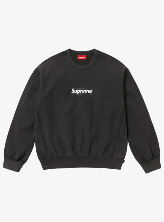 Supreme Washed Box Logo Crewneck Black