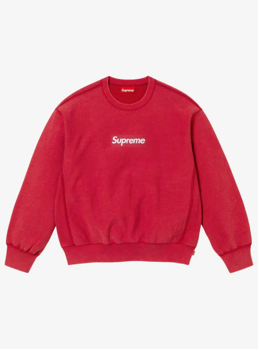 Supreme Washed Box Logo Crewneck Red