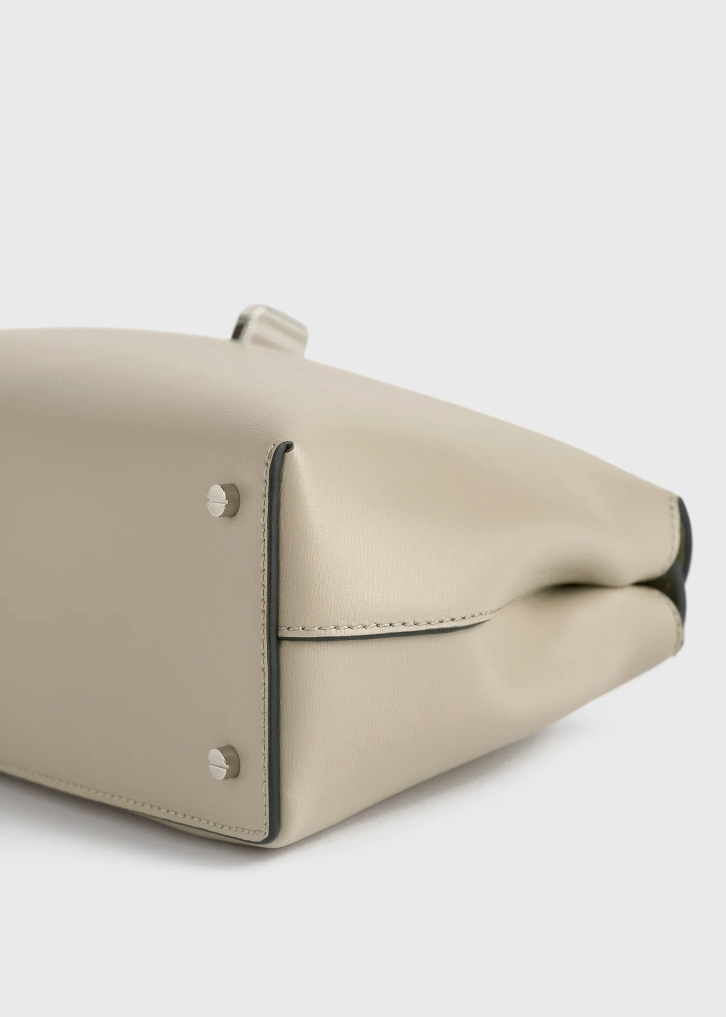 Toteme T-Lock leather clutch fawn