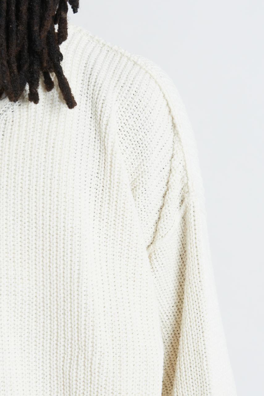 Sweater crop Costa Inglese White