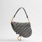 Borsa a tracolla Saddle Jacquard Dior Oblique blu