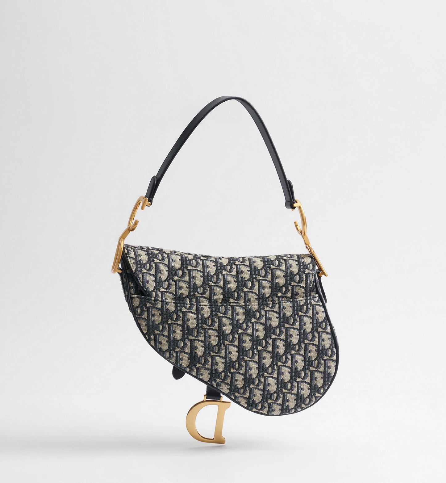 Borsa a tracolla Saddle Jacquard Dior Oblique blu
