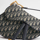 Borsa a tracolla Saddle Jacquard Dior Oblique blu