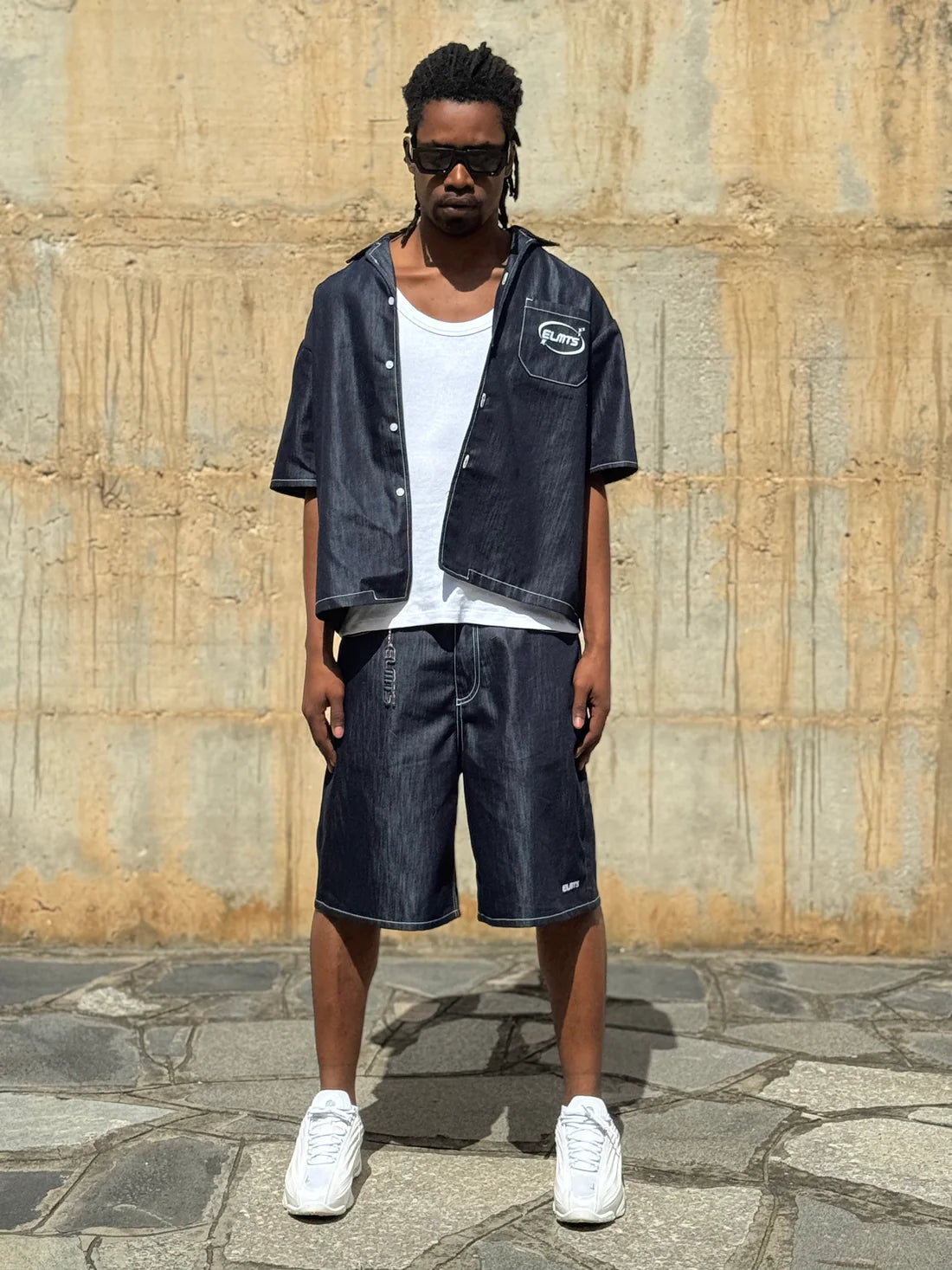 Completo Denim Factory Blue White