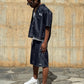 Completo Denim Factory Blue White
