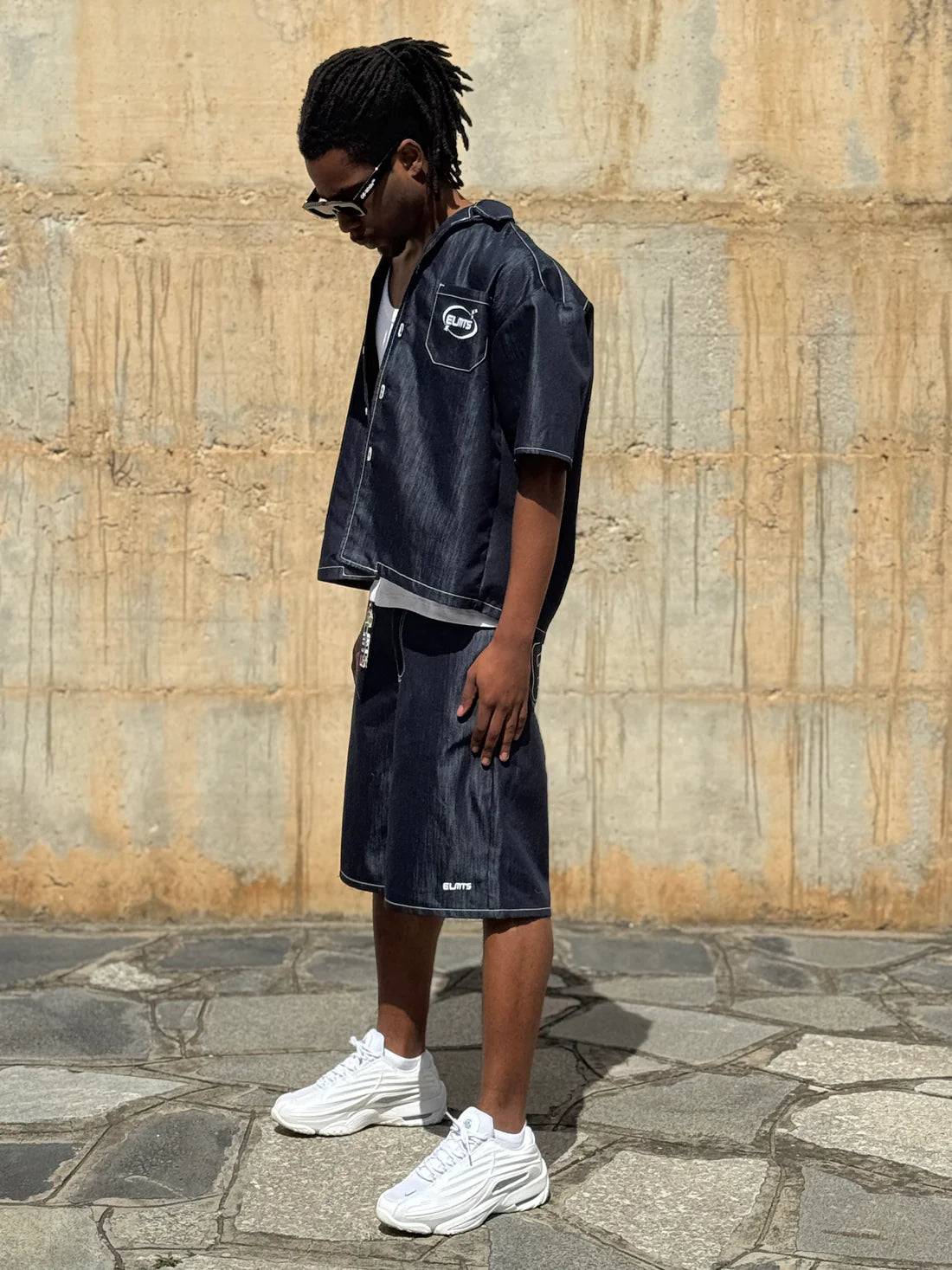 Completo Denim Factory Blue White
