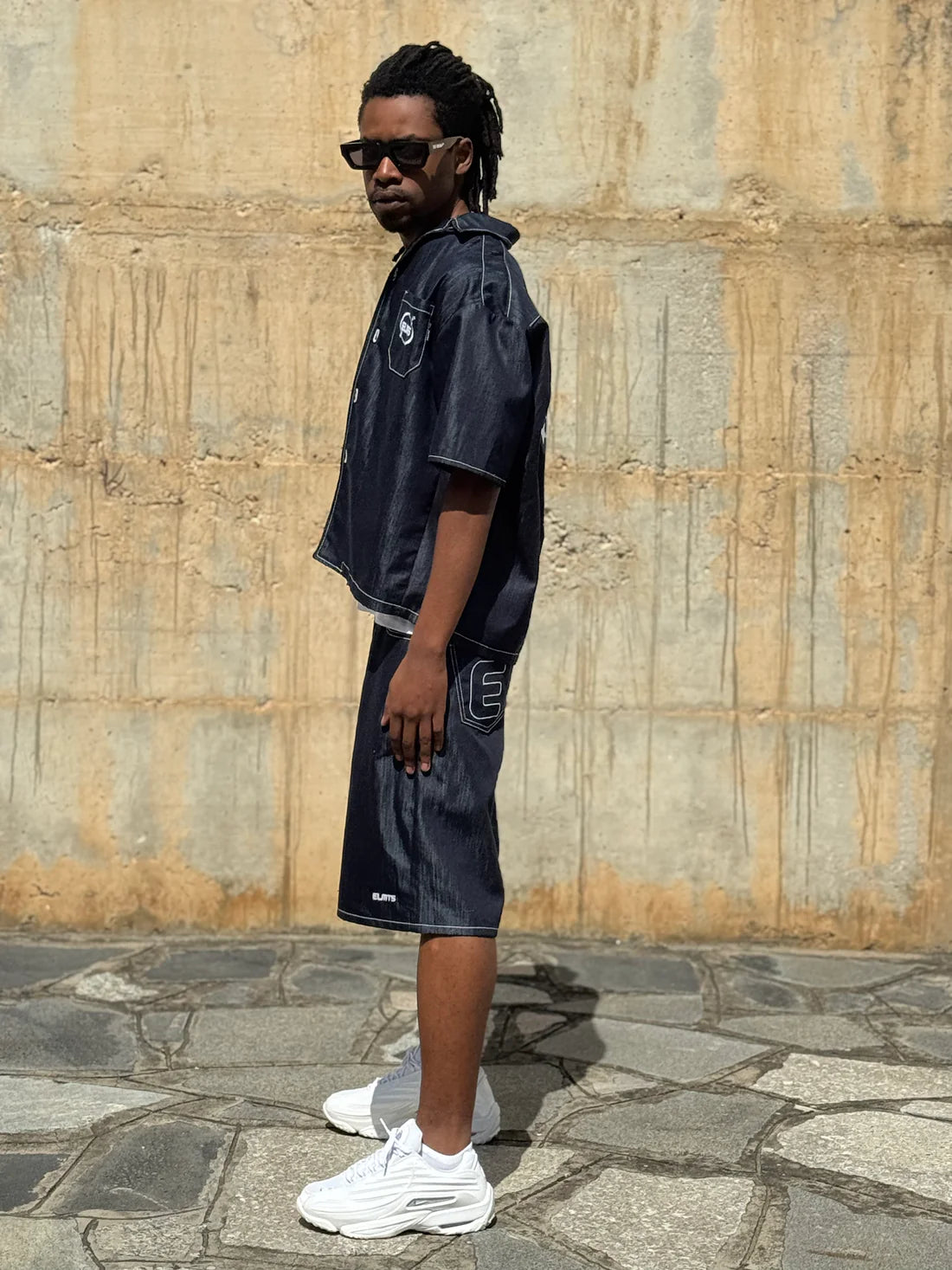 Completo Denim Factory Blue White