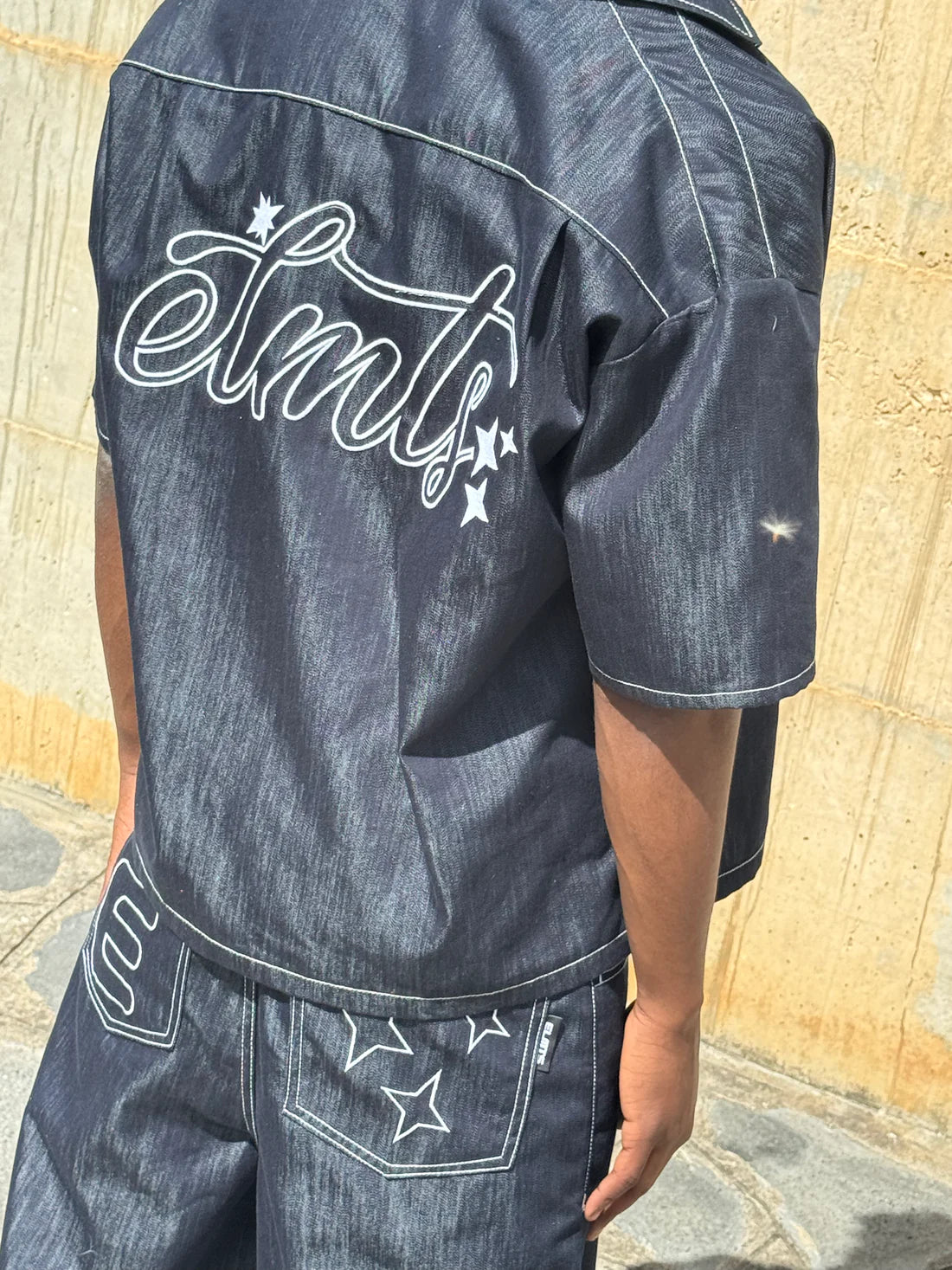 Completo Denim Factory Blue White
