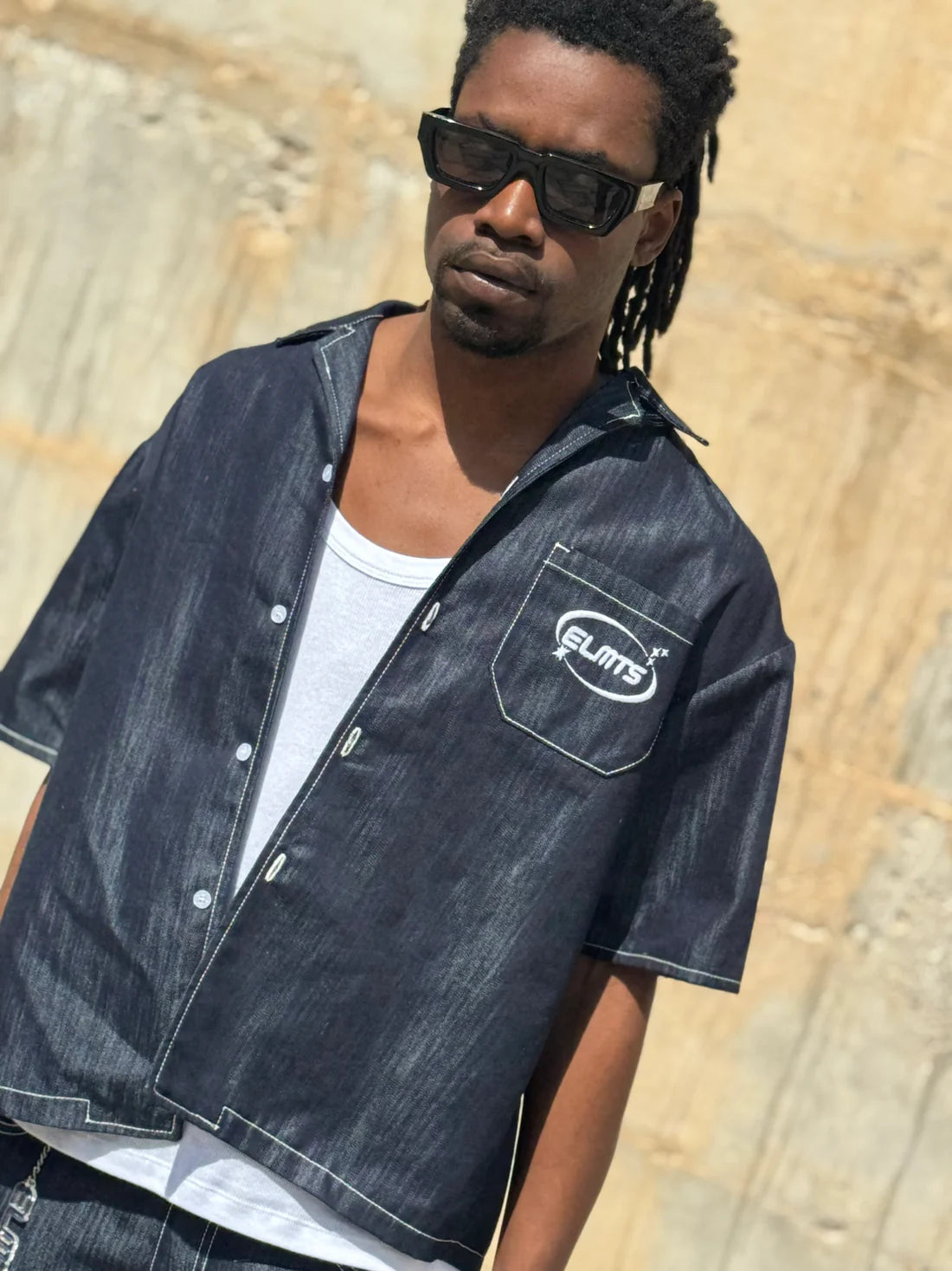 Completo Denim Factory Blue White