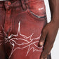 Denim Baggy Barbed Wire Black/Red