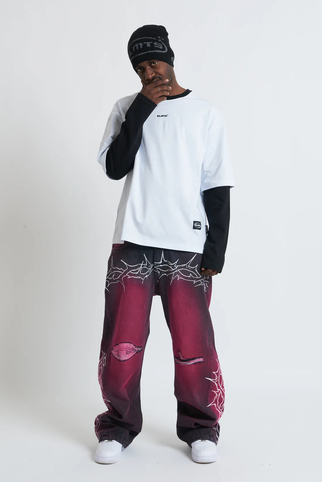 Double Longsleeve Jersey White