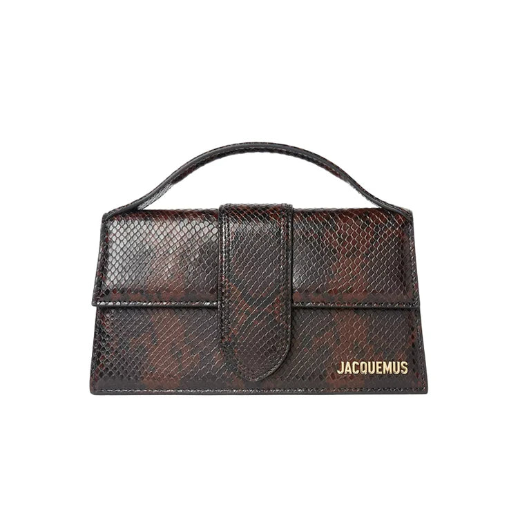 Jacquemus Grand Bambino Brown Python