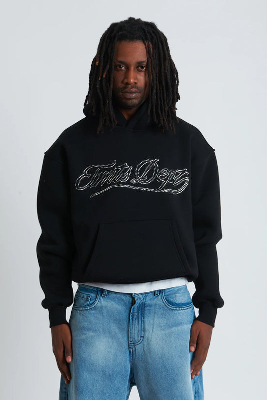 Hoodie Dept Strass Black
