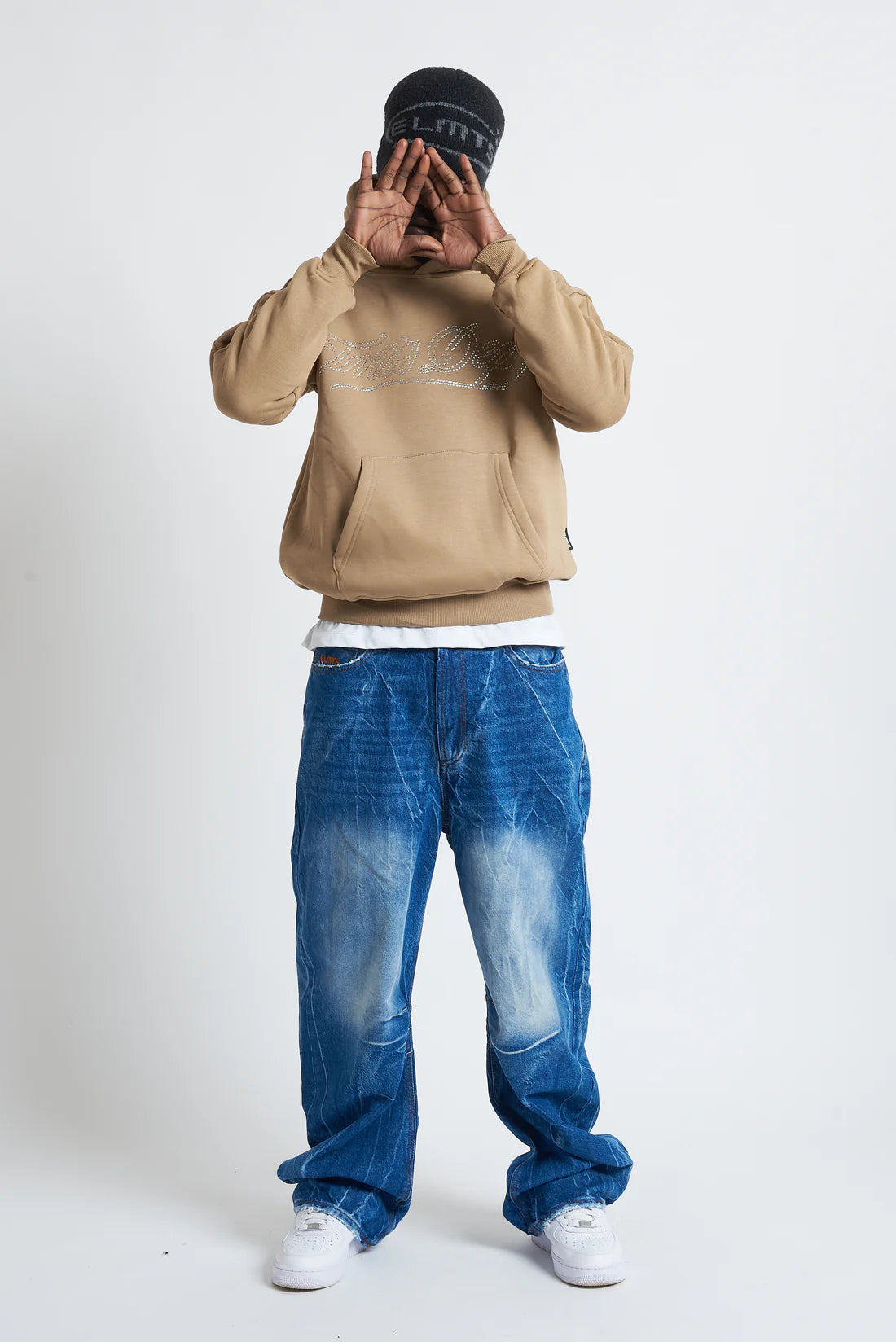 Hoodie Dept Strass Camel