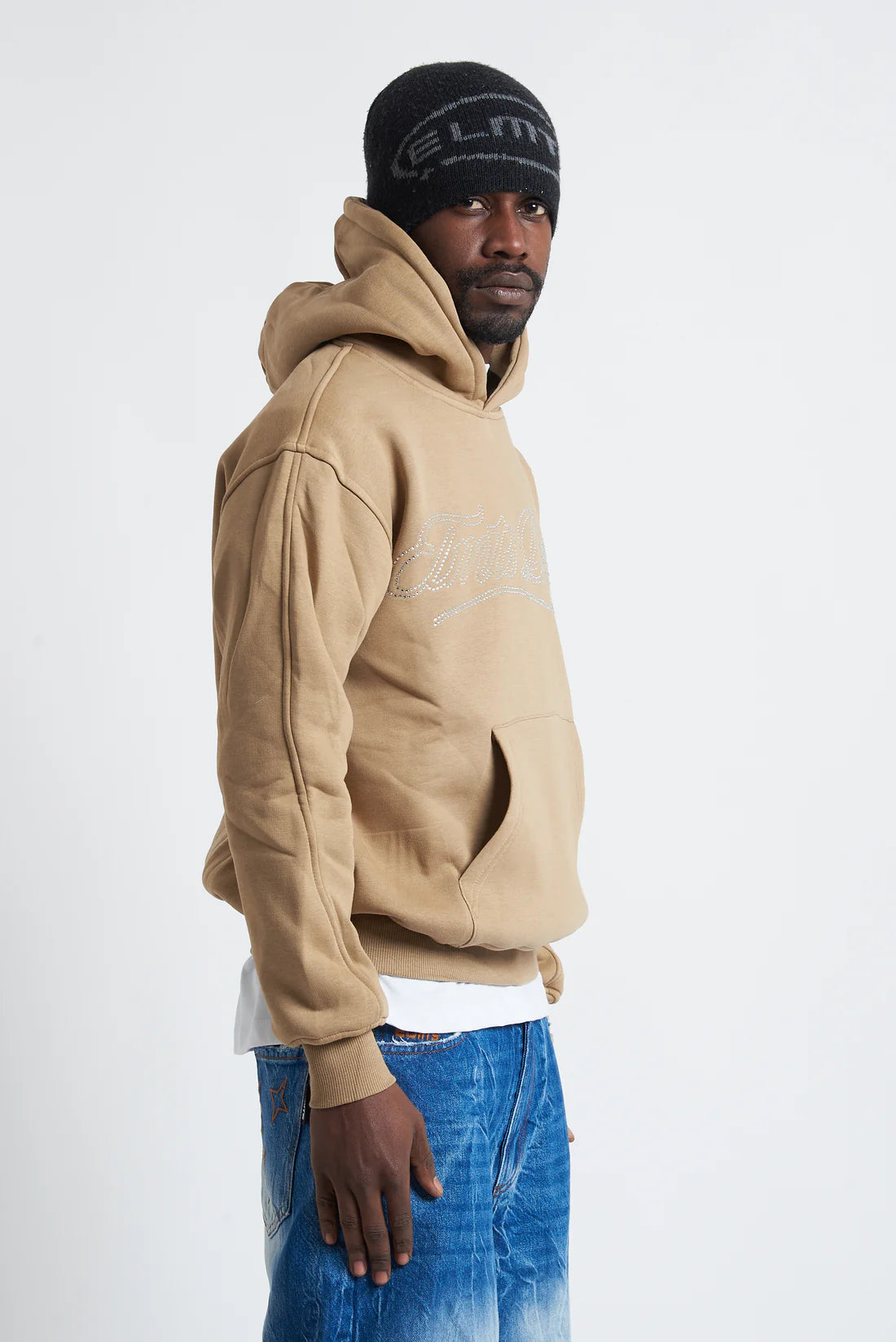 Hoodie Dept Strass Camel