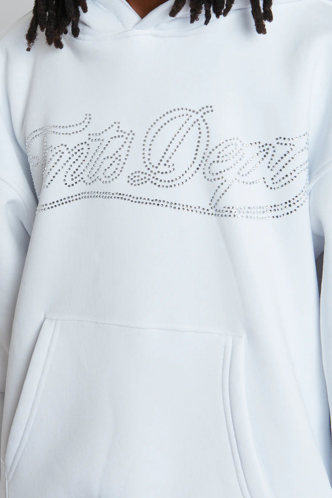 Hoodie Dept Strass White