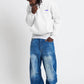 Hoodie Killer White & Blue