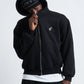 Zip Hoodie Steel Black