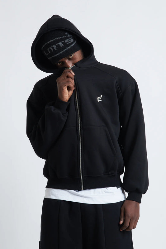 Zip Hoodie Steel Black