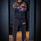 Dynasty Tribal Flame Tracksuit Washed Black