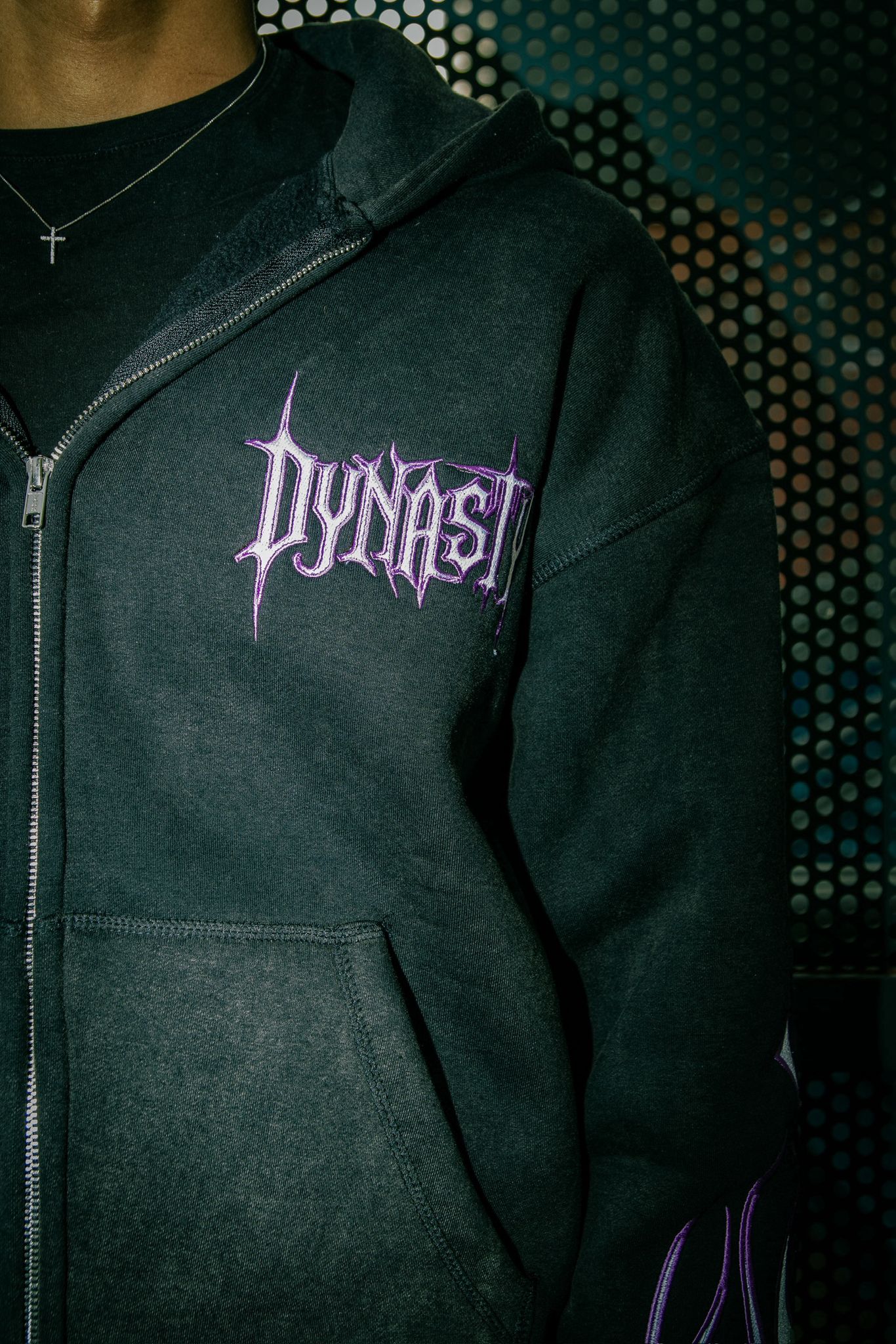 Dynasty Tribal Flame Tracksuit Washed Black