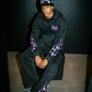 Dynasty Tribal Flame Tracksuit Washed Black
