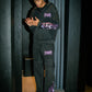 Dynasty Tribal Flame Tracksuit Washed Black