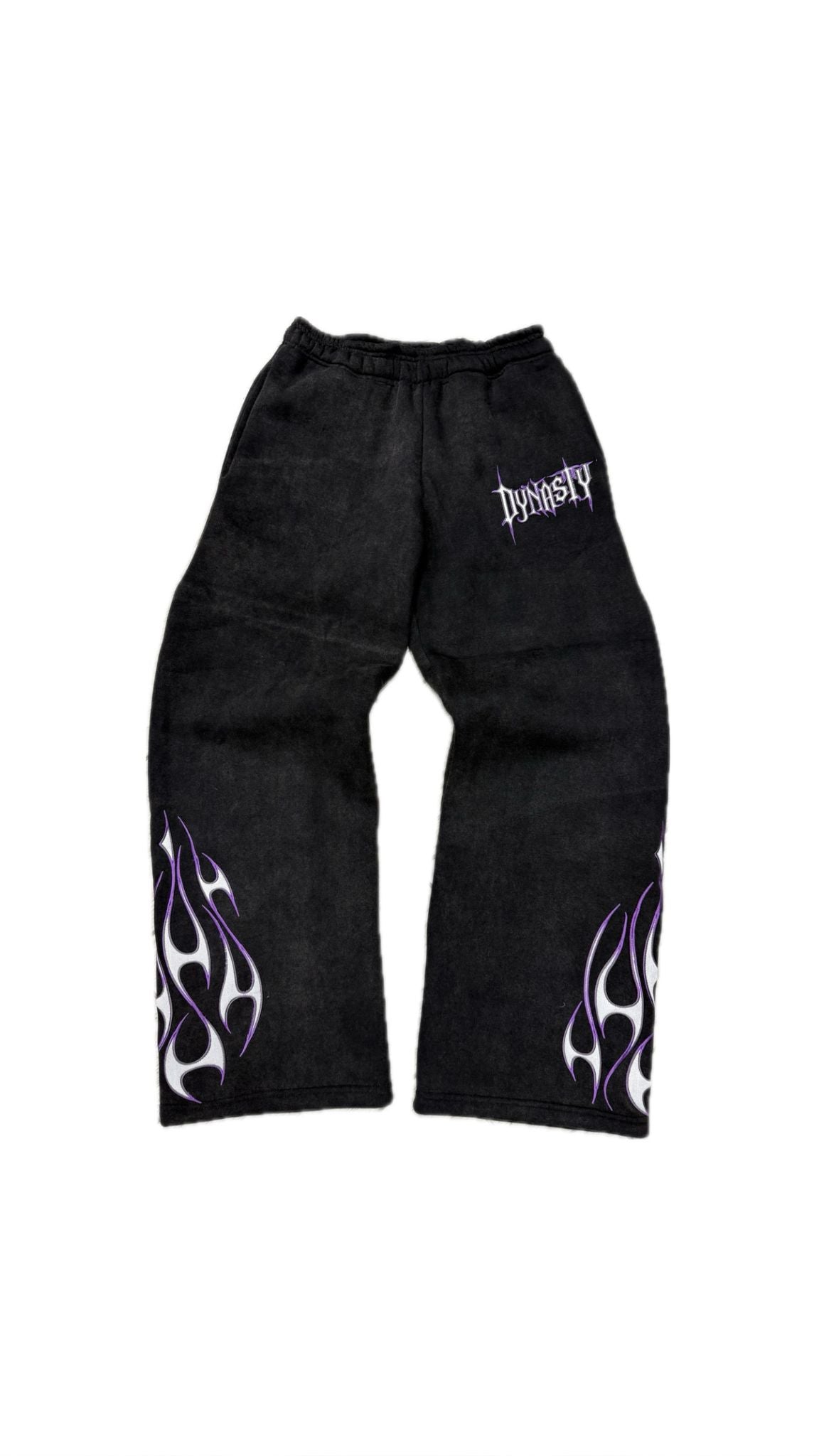 Dynasty Tribal Flame Jogger Washed Black
