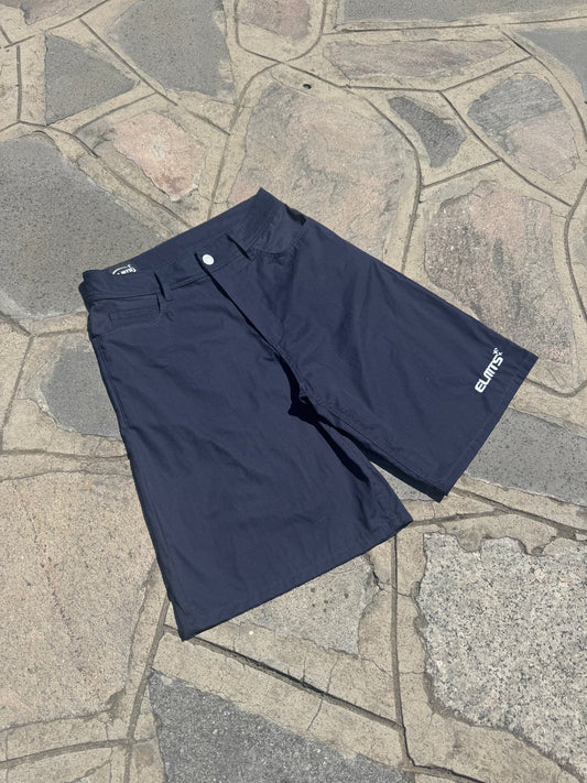 Jorts Cotton Embroidered Navy