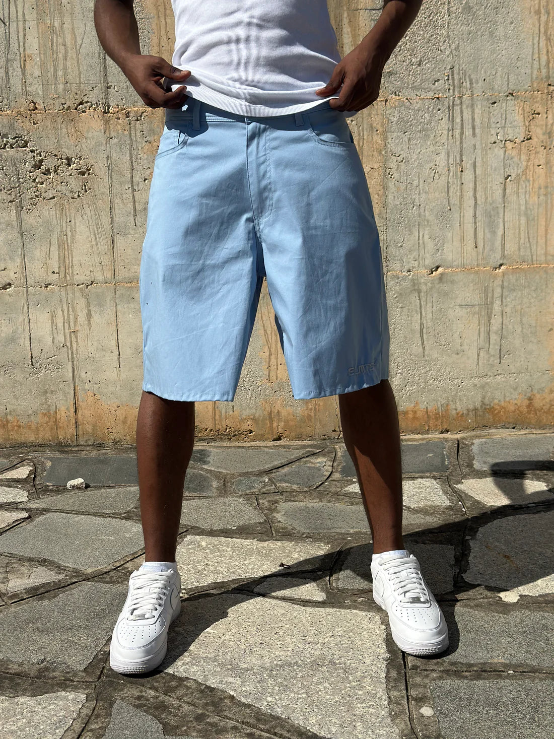 Jorts Cotton Embroidered Sky