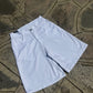 Jorts Cotton Embroidered White