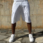Jorts Cotton Embroidered White