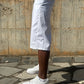Jorts Cotton Embroidered White
