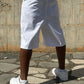 Jorts Cotton Embroidered White