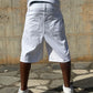 Jorts Cotton Embroidered White